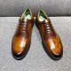 mens synchronizes Italian imported leather leather hand-polished Oxford shoes