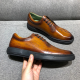 mens synchronizes Italian imported leather leather hand-polished Oxford shoes