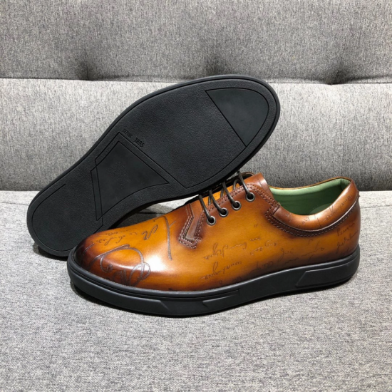 mens synchronizes Italian imported leather leather hand-polished Oxford shoes