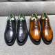 mens synchronizes Italian imported leather leather hand-polished Oxford shoes